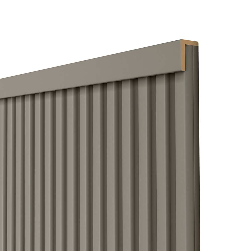 Encontraproduto.com.br - Acabamento em L para Painel Ripado em MDF com 4 Peças Titânio 2,70MT - Linea
