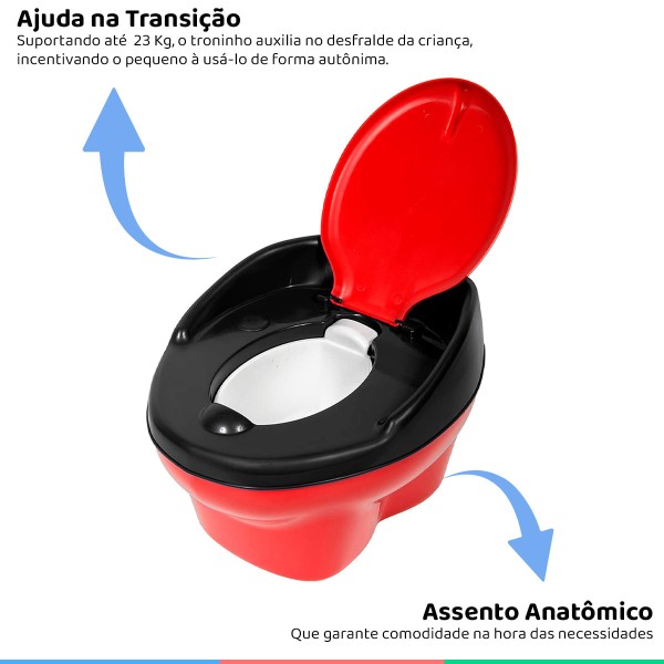 Encontraproduto.com.br - Troninho Infantil Mickey Mouse Disney Para Bebê 18m+ Penico Com Assento Anatômico e Tampa Styll Baby
