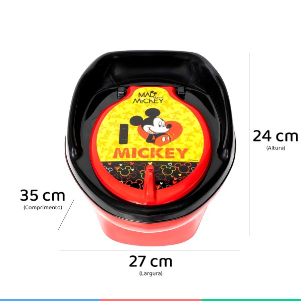 Encontraproduto.com.br - Troninho Infantil Mickey Mouse Disney Para Bebê 18m+ Penico Com Assento Anatômico e Tampa Styll Baby
