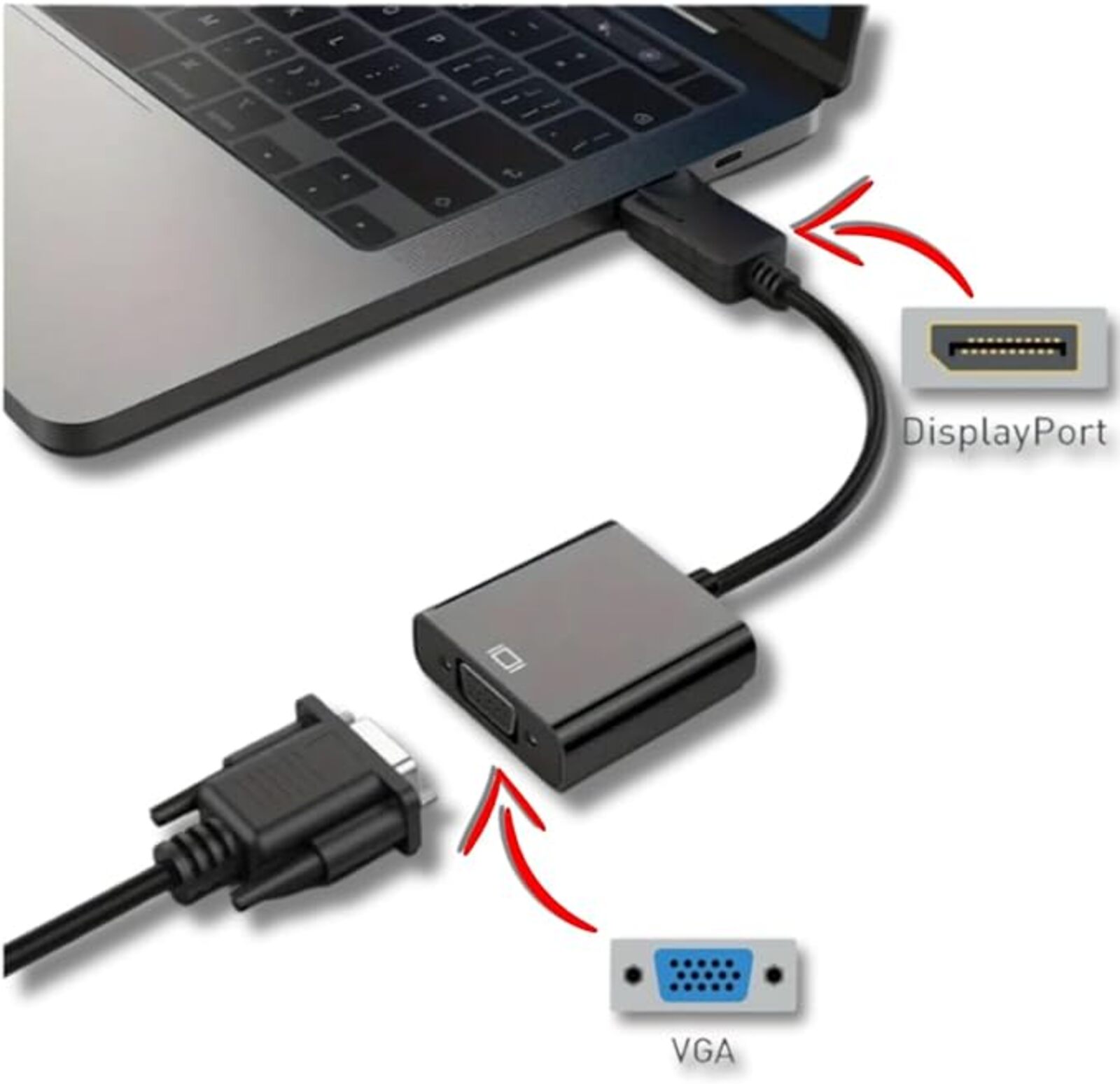 Encontraproduto.com.br - Adaptador G5Tech Display Port P/Vga
