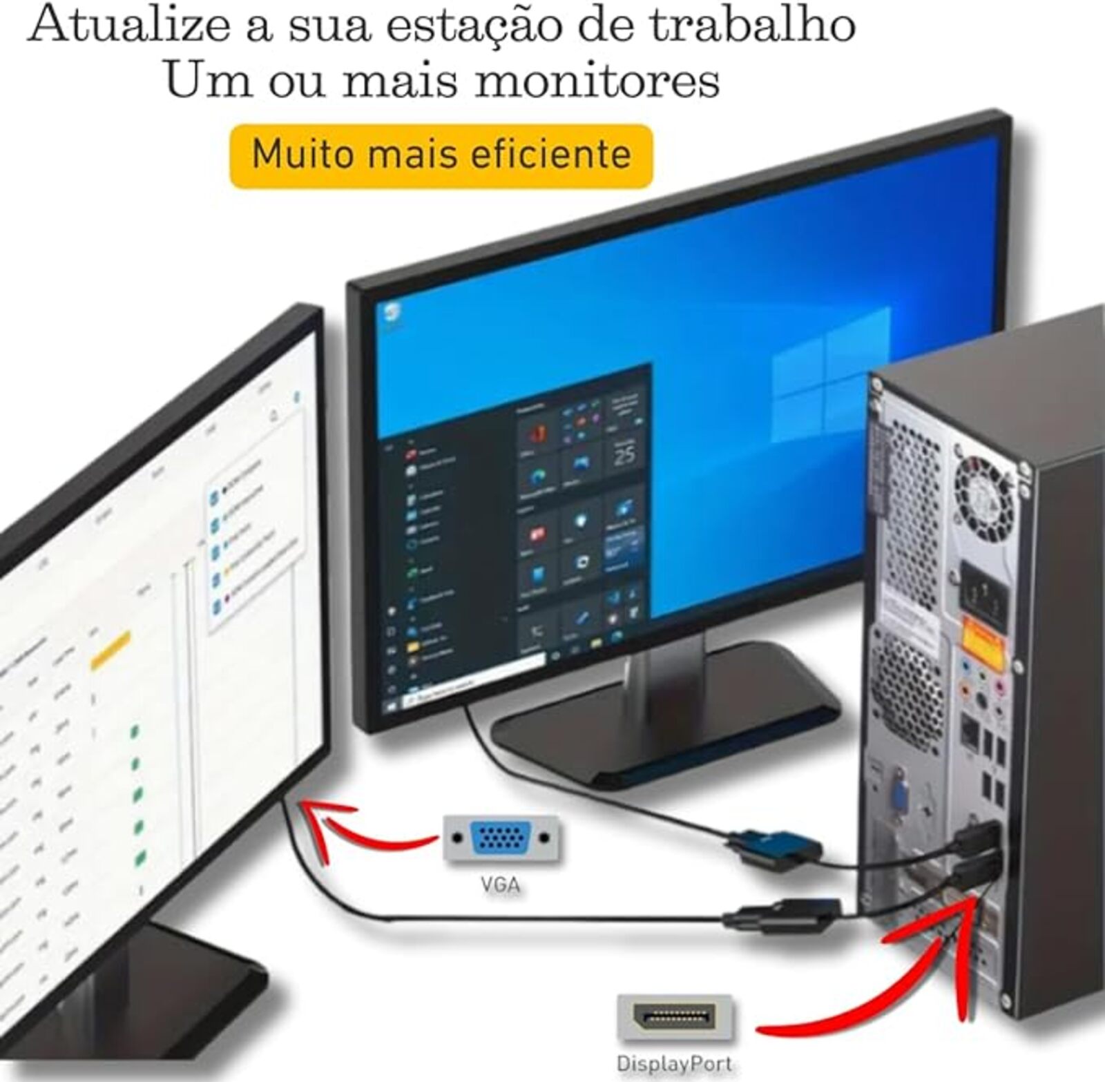 Encontraproduto.com.br - Adaptador G5Tech Display Port P/Vga