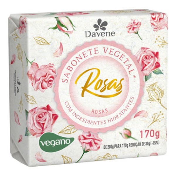 Sabonete Vegetal em Barra Rosas 170g