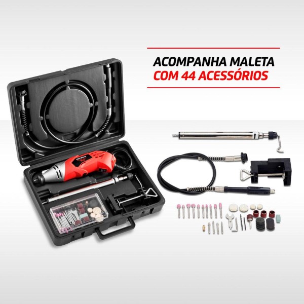Encontraproduto.com.br - Micro Retífica Mondial Power Tools Fmr-01 220v Vermelho
