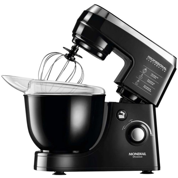 Encontraproduto.com.br - Batedeira Profissional Eletrônica Premium Mondial B-06 Preto