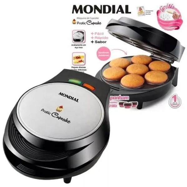 Encontraproduto.com.br - Máquina Cupcake , Pão De Queijo E Petit Gateau Mondial 1000w Cor Preto 127v