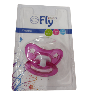 Chupeta bico de silicone Fly Colors Estrela 188 tamanho 1