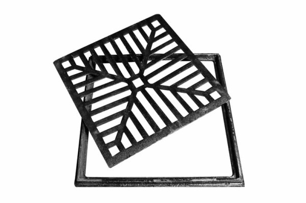 Ralo Côncavo Ferro com Caixilho 30x30cm GDA