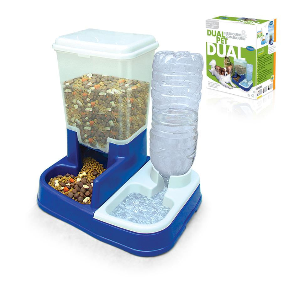 Comedouro e Bebedouro Dual Pet Cães E Gatos Chalesco