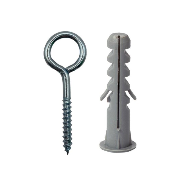 Encontraproduto.com.br - Parafuso Pitão 6 + Bucha Nylon Com Aba 6mm 5 Peças - Sforplast (MP)
