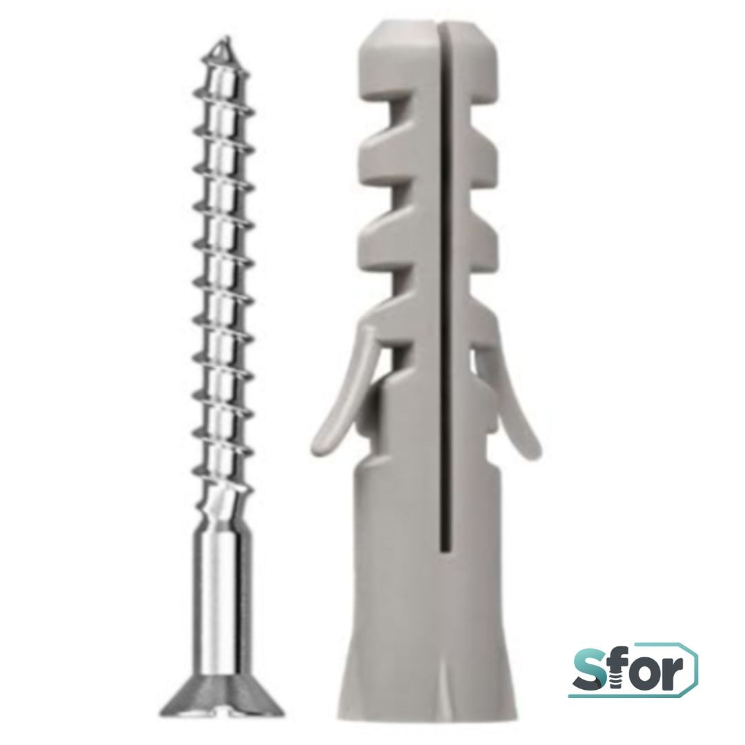 Parafuso MAD 3,8X40 + Bucha Nylon 6MM Cartela com 40 peças - Sfor