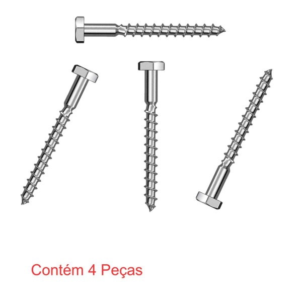 Encontraproduto.com.br - Parafuso Sextavado Sforplast Rosca Soberba 1/4x55