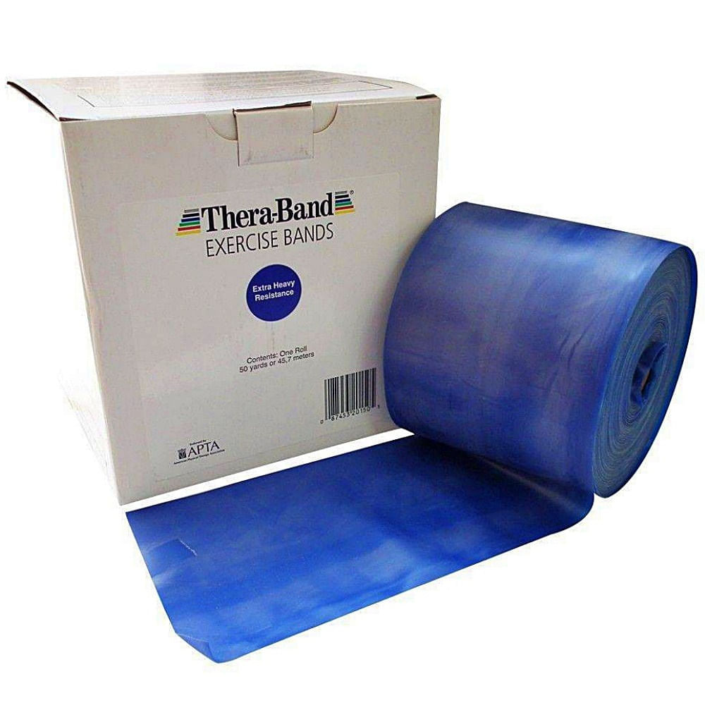 Encontraproduto.com.br - Faixa Elástica para Exercícios TheraBand Azul Extra Forte - metro
