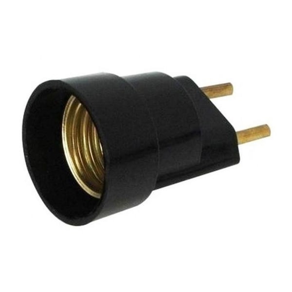 Encontraproduto.com.br - Bocal de Lampâda Com Pino Macho 150W 250V Preto Ilumi