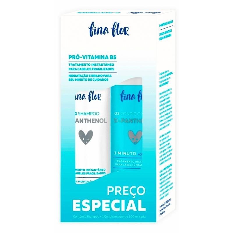 Encontraproduto.com.br - Kit Fina Flor Shampoo + Condicionador D-Pantenol 300ml
