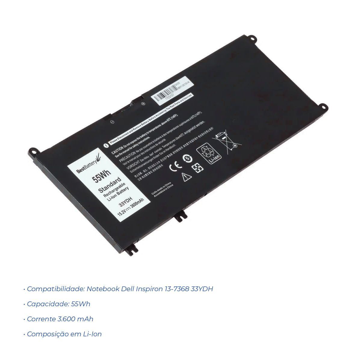 Encontraproduto.com.br - Bateria Notebook Dell Inspiron 13-7368 33YDH BB11-DE125-4C Best Battery