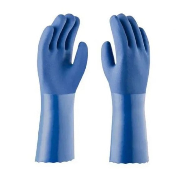 Encontraproduto.com.br - LUVA AZUL S/FORRO PALMA 26982 ASPE 35CM