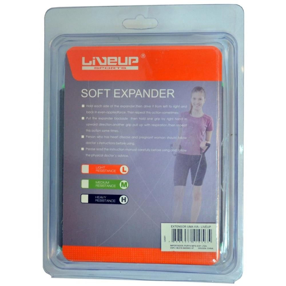 Encontraproduto.com.br - Extensor Elástico 1 Via - 7LBS / 3,18 Kg Leve Liveup