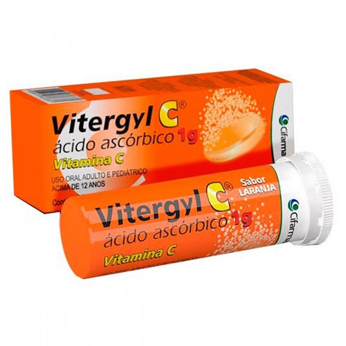 Encontraproduto.com.br - Vitergyl C 1g   Caixa com 10 Comprimidos Efervecentes