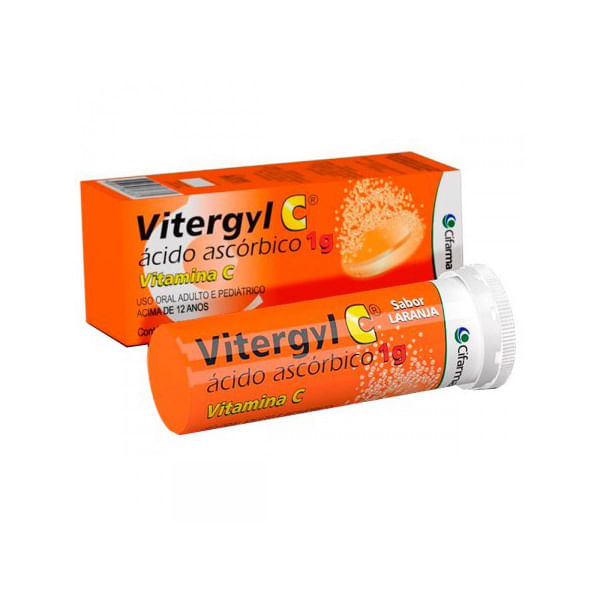 Encontraproduto.com.br - Vitergyl C 1g   Caixa com 10 Comprimidos Efervecentes