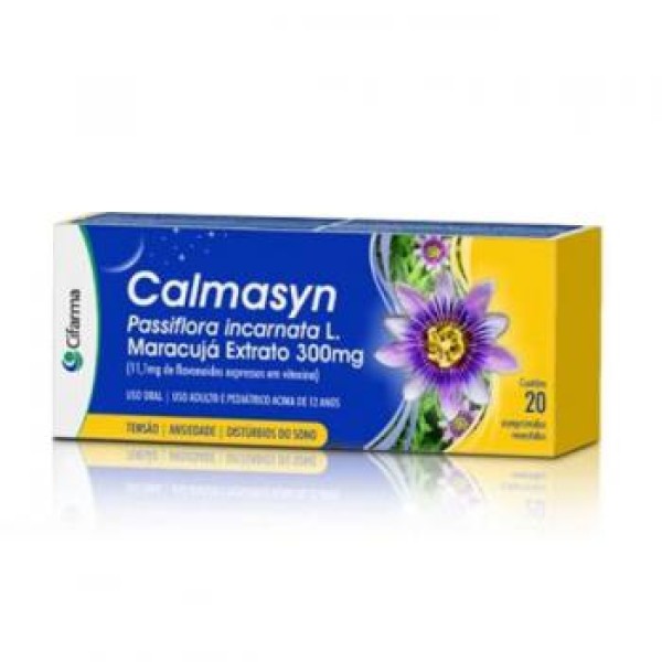 Encontraproduto.com.br - Suplemento Natural Calmasyn 300mg 20 Comprimidos - Cifarma
