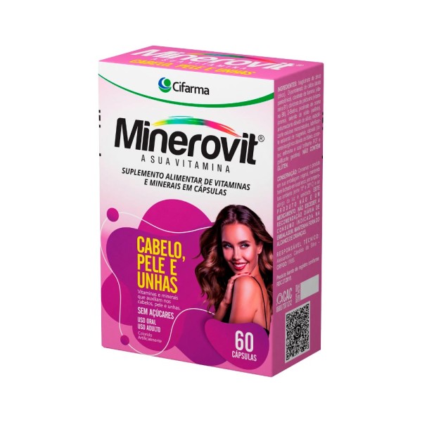 Minerovit Cabelos Pele e Unhas com 60 Cápsulas