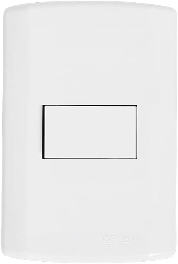 Encontraproduto.com.br - Interruptor 1 Tecla Intermediário Branco C/ Placa Mod 20a - Pluzie