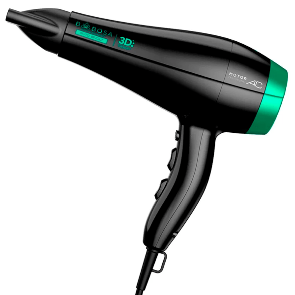 Encontraproduto.com.br - Secador de Cabelo GAMA Babosa 3D Preto/Verde Bivolt