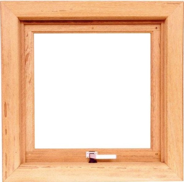 Encontraproduto.com.br - Janela de Madeira Angelim BH 1131 Maxiar 60x60x9cm Vidro Liso com Baguete