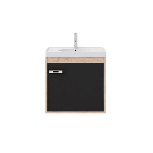 Encontraproduto.com.br - Gabinete De Banheiro Cerocha Com Lavatório 40cm Berlin E Pre Cor da pia Branco Cor do móvel Berlin / Preto