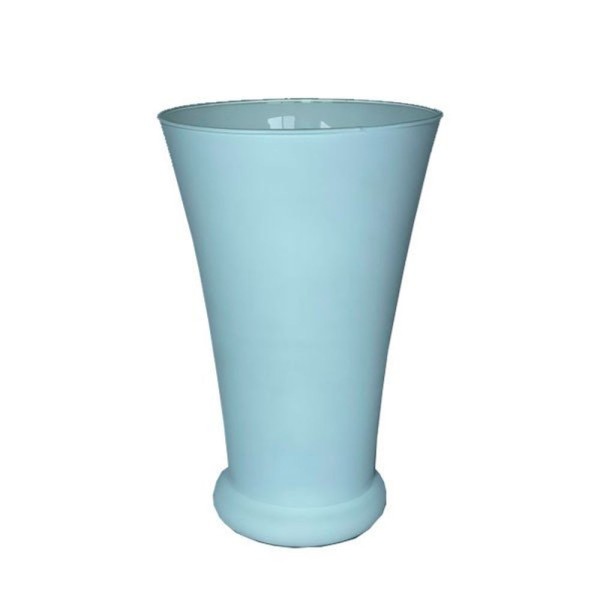 Encontraproduto.com.br - Vaso De Vidro Barcelona Fosco - Cristais Parisiense - Branco Fosco