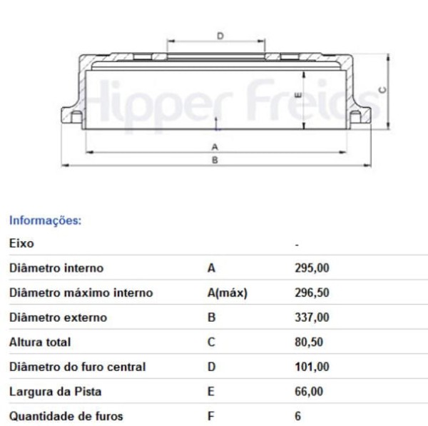 Encontraproduto.com.br - Tambor Freio Traseiro S-10 2012 A 2022