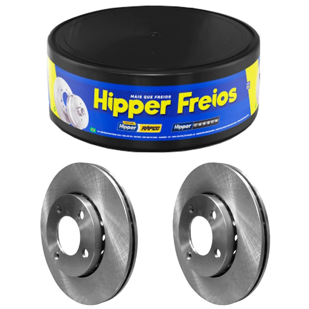 Disco Freio Diant 4 Furos Saveiro 2014 a 2020 Hipper HF87B