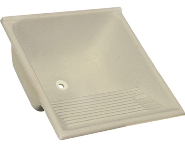 Tanque de mármore sintético simples 62x62cm travertino ajr /ref:507914.