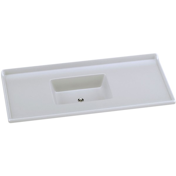 Encontraproduto.com.br - Pia Sintética Standart Granitada 120x55cm Gelo AJ Rorato