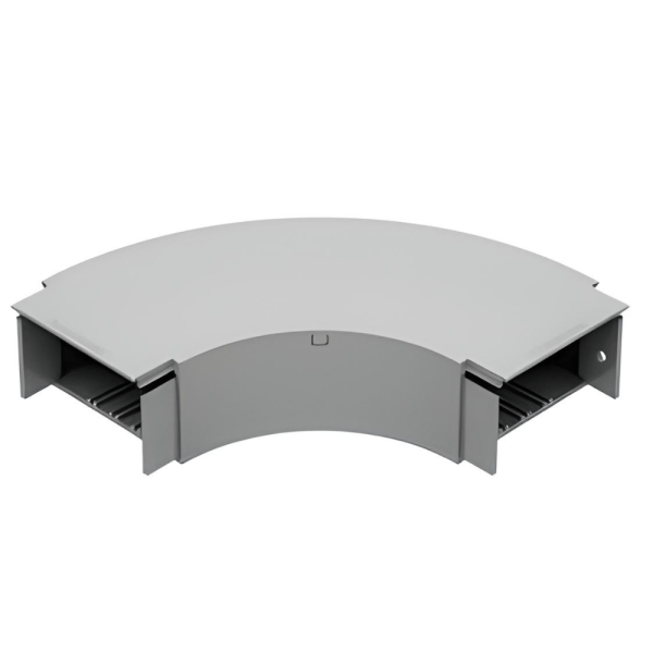 Encontraproduto.com.br - Curva Horizontal Alumínio 90° R60 25Mm Externa Branco Plana Lisa Dt-38641.60 111321 Dutotec