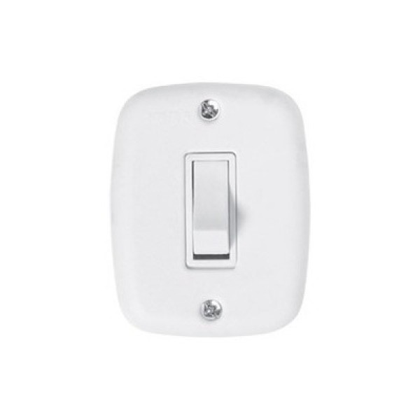 Encontraproduto.com.br - Kit 5un Pluzie Caixa Externa 1 Seção De Interruptor Paralelo