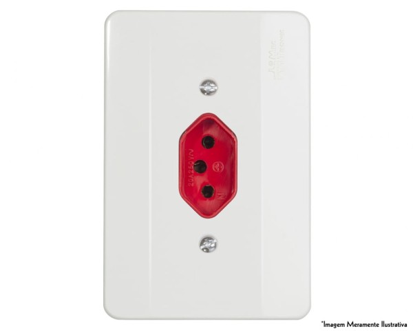 Tomada Mill Vermelha 2P+T C/Pl 20A 250V 39263 c/10pcs