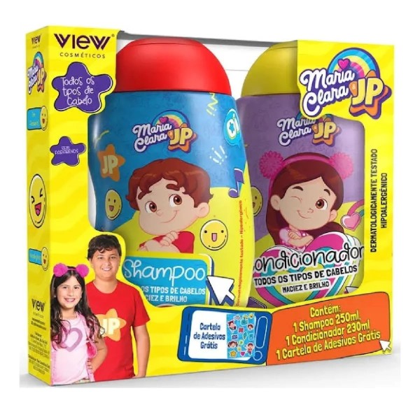 Encontraproduto.com.br - Kit Shampoo 250ml + Condicionador 230ml Infantil View Maria Clara E Jp