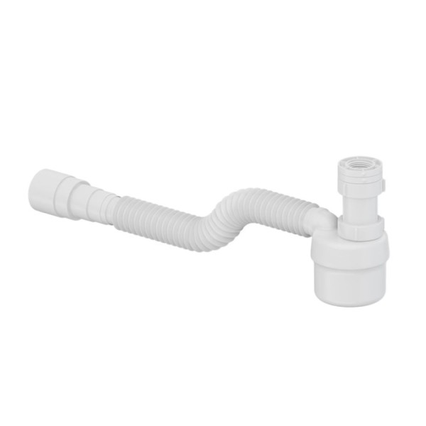 Encontraproduto.com.br - Sifão Sanfonado com Copo de Parede Branco 26916496 Tigre