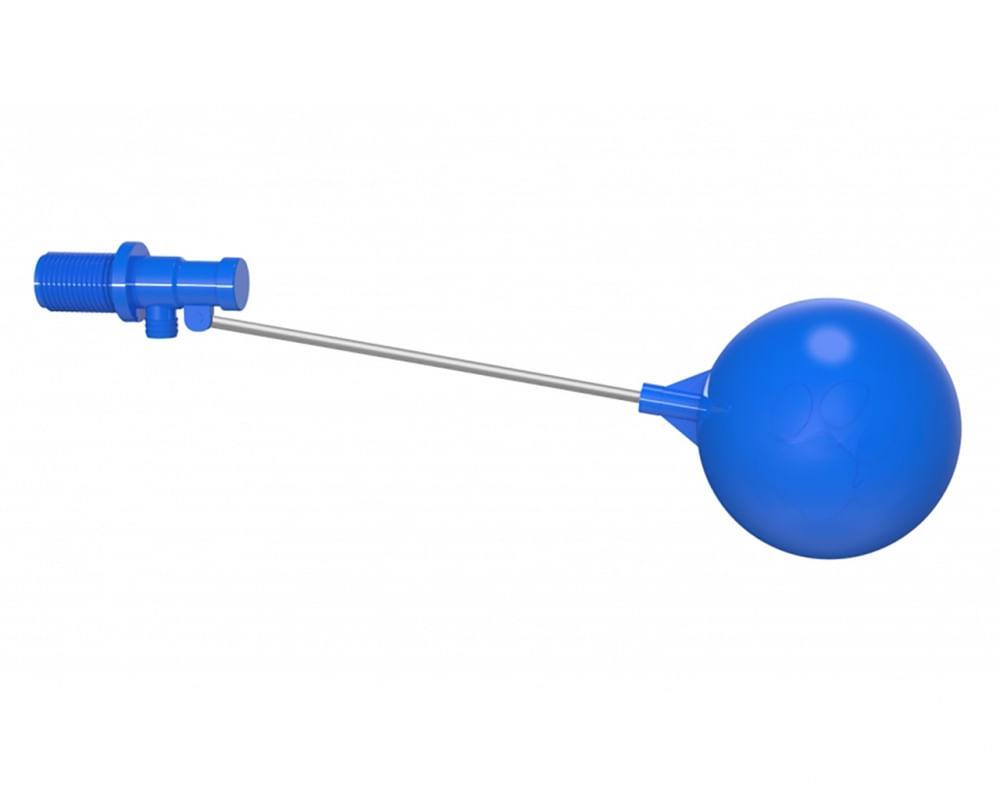 Torneira Boia Plástica com Balão Plástico Azul 3/4