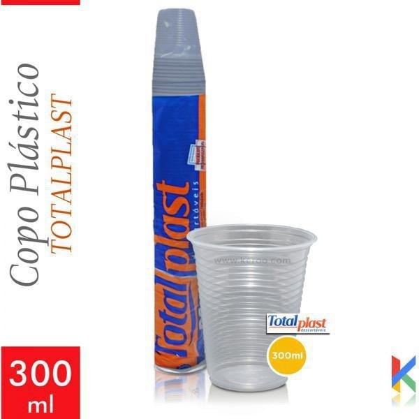 Encontraproduto.com.br - Copo Descartavel Total Plastl 300ML Transparente C/100