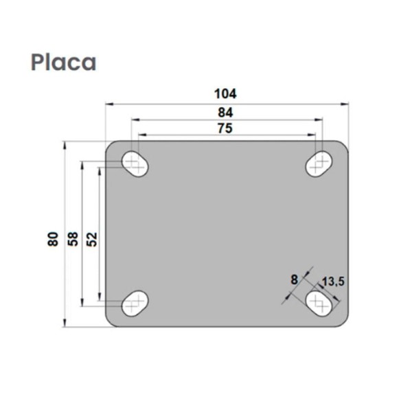 Encontraproduto.com.br - Rodizio Fixo 4 Pol. Pvc Flp.412.Bp.Fp - (Kit C/2 Pç) Colson