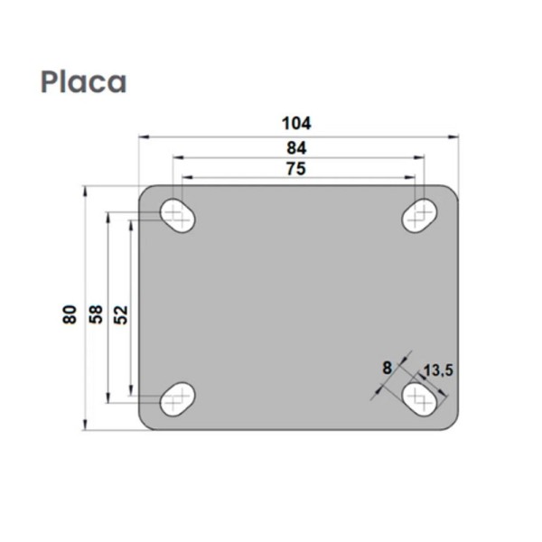Encontraproduto.com.br - Rodizio Fixo 4 Pol. Pvc Flp.412.Bp.Fp - (Kit C/2 Pç) Colson