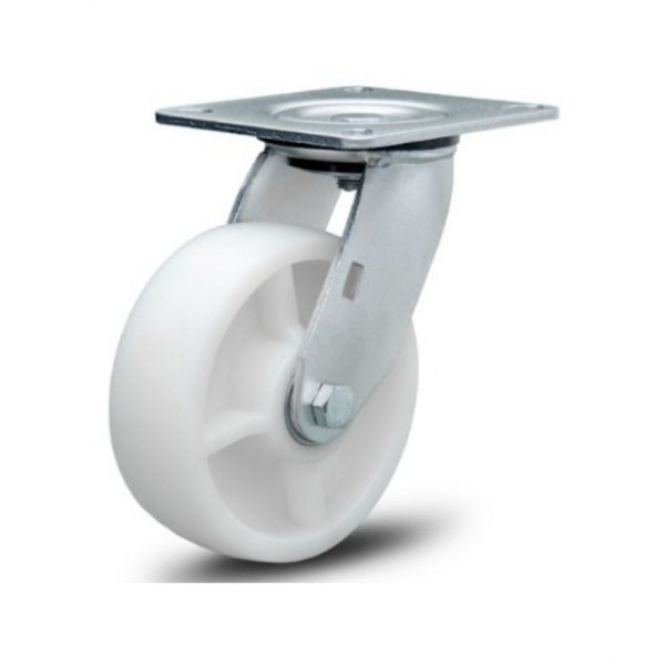 Encontraproduto.com.br - Rodizio 6x2 C/placa Roda De Nylon C/ Rolamento 450 Kg
