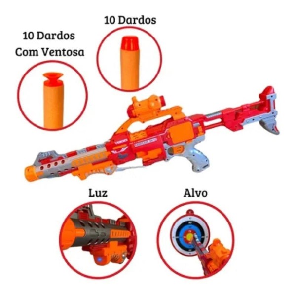 Encontraproduto.com.br - Arma de Brinquedo Lança Dardos Fire Storm