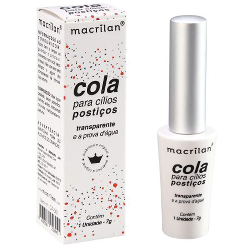 Encontraproduto.com.br - Cola Para Cílios Macrilan Transparente A Prova Dagua 1un