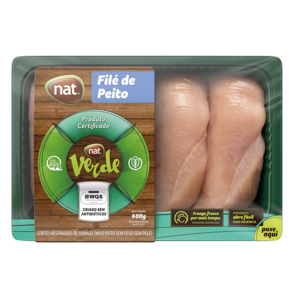 Encontraproduto.com.br - Filé de Peito de Frango Resfriado Nat Verde 600g