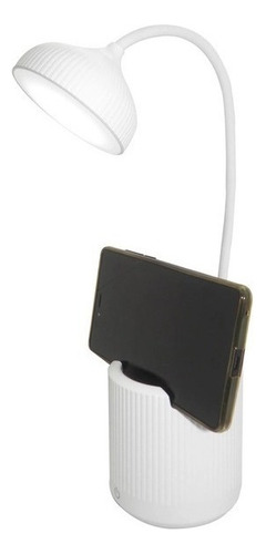 Luminária Abajour de Mesa Led Asus Recarregável USB Branca