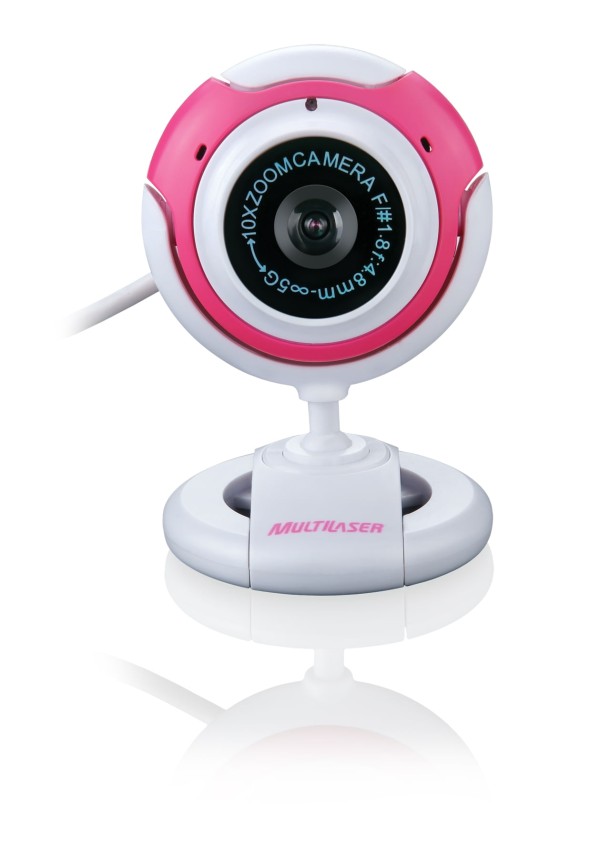 Encontraproduto.com.br - Webcam Multilaser 16Mp Com Função Fotográfica Rosa - WC042