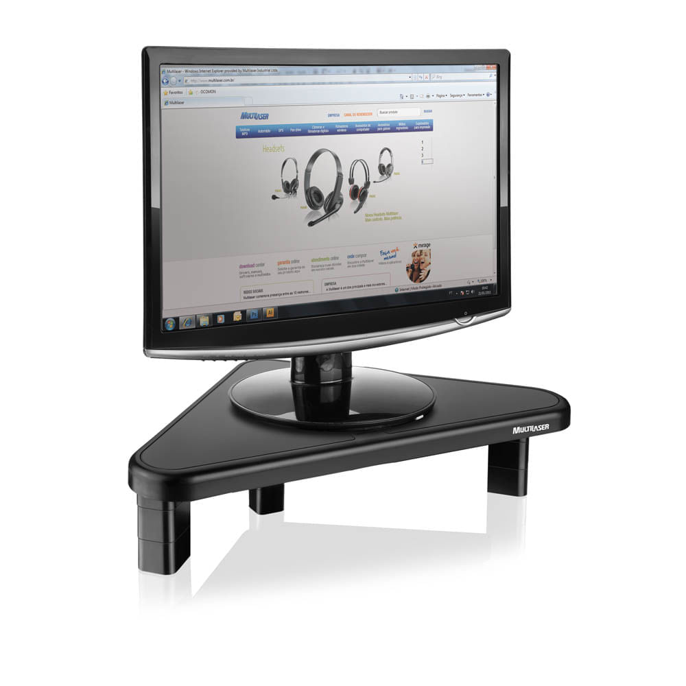 Encontraproduto.com.br - Suporte Triangular Monitor AC124 Preto - Multilaser